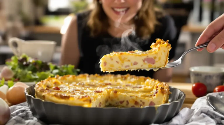 Cette quiche lorraine sans pâte fait fondre les calories sans perdre le goût de la recette