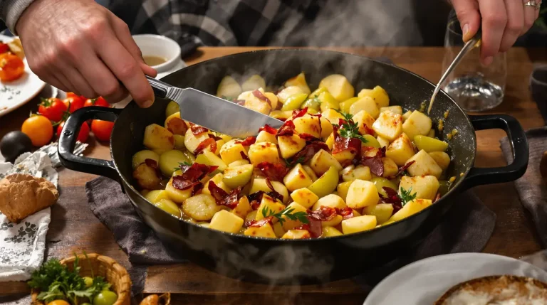 « Je la prépare en 10 minutes pour toute la famille » : ma poêlée poireaux-pommes-lardons ultra simple, rapide et réconfortante